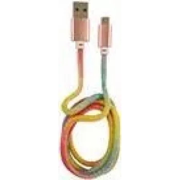 LC-Power USB kabelis USB-A uz Micro-USB 1m Rainbow Glitter (LC-C-USB-MICRO-1M-3)