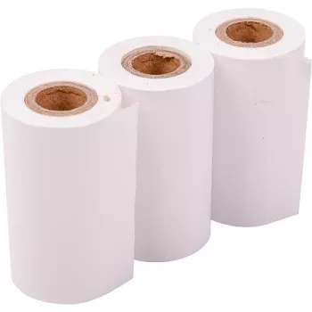 Hismart HS083403 termopapīra etiķešu ruļļi (3 gab.) — 52 x 30 mm, baltas