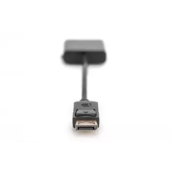 Assmann DIGITUS DisplayPort-DVI adaptera kabelis, DP (vīriešu) - DVI (24+5 sieviešu), 0.15 m, ar bloķēšanu, DP 1.1, melns, bez ekranējuma, 32AWG (AK-340409-001-S)