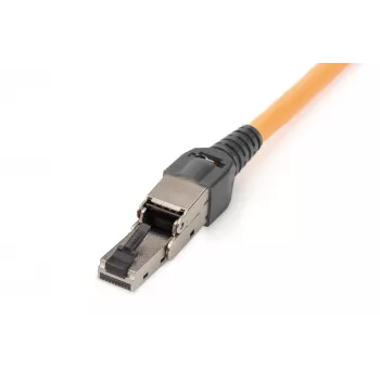 Digitus CAT 6A lauka spraudnis, liekams, STP, ar putekļu vāciņu, RJ45 sievišķais, sudraba krāsa