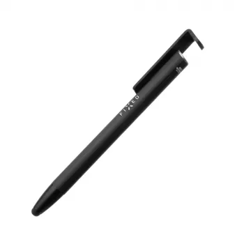 3‑in‑1 pildspalva ar skārienjutīgo uzgali un statīvu FIXED FIXPEN-BK — lodīšu pildspalva, kapacitatīvais uzgalis, integrēts statīvs, melna