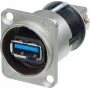 Neutrik NAUSB3-B reversīvā USB 3.0 caurvades ligzda, paneļmontāžai, 1 gab.