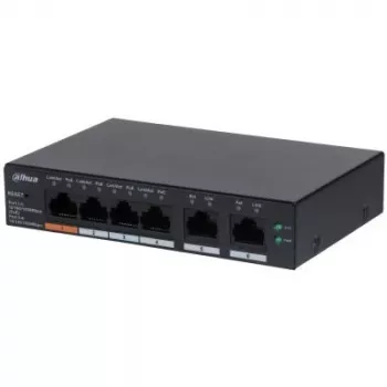 Dahua Technology DH-CS4006-4GT-60 pārvaldāms L2 Gigabit Ethernet PoE slēdzis, melns