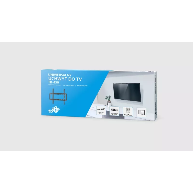 TV sienas kronšteins TB-450 līdz 65 collām 40kg max VESA 400x400