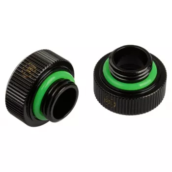 Adapteris G1/4 collu ārējā vītne uz 14 mm cieto caurulīti, BitsPower Touchaqua TA-FH14-GB, 2 gab., melns