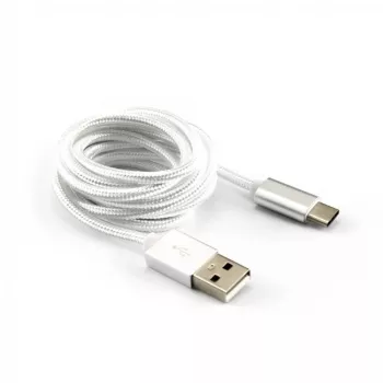 Sbox USB-TYPEC-15W USB->Type C vīriešu/vīriešu kabelis 1,5 m Kokosriekstu balts