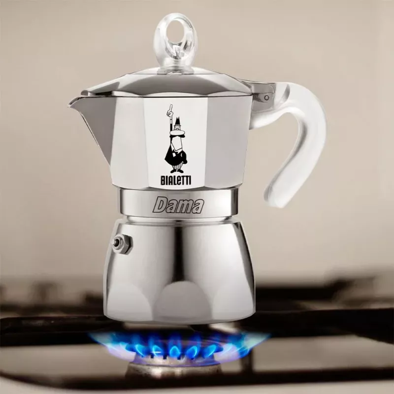 Kafijas automāts BIALETTI Dama Pure Ice 3TZ 0002273 – moka katliņš plītij, 3 tasīšu ietilpība