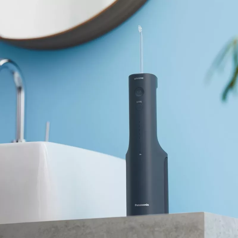 PANASONIC EW-DJ66, bezvadu mutes dobuma irigators ar skaņas zobu suku, 0.2 l, zils