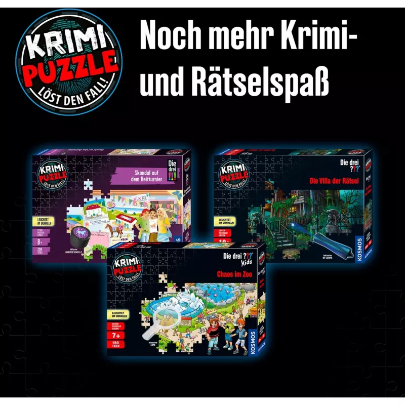 detektīvs-Puzle Die drei Kids: Uzmanību, Glibbera slazds (150 gab.)