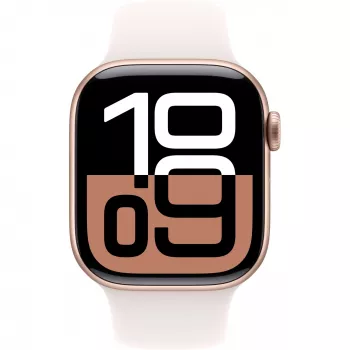 APPLE Watch Series 10 GPS 42mm Rožu Zelta Alumīnija Korpusā ar Light Blush Sport Siksniņu - S/M