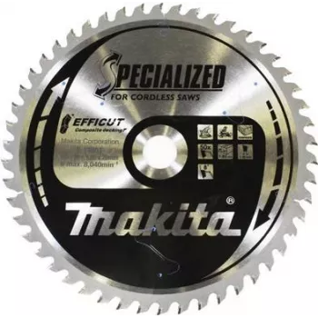 Makita Efficit ripzāģa asmens – kokam, metālam, WPC – 190 mm – 50 zobi – saderīgs ar DLS713NZ, DLS714NZ (E-12251)