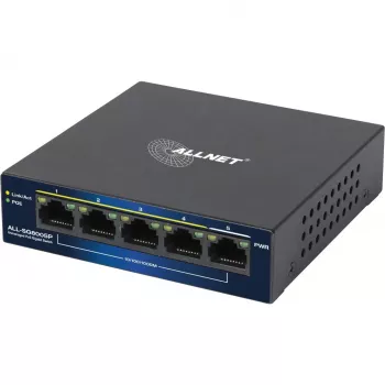 PoE slēdzis ALLNET ALL-SG8005P 5-portu Gigabit (5x RJ45, PoE)