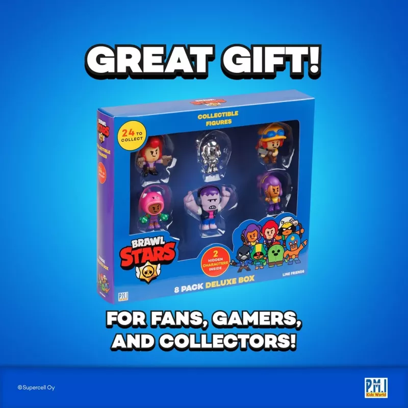 BRAWL STARS S1 figūras - 8 iepakojuma deluxe kaste VER.C