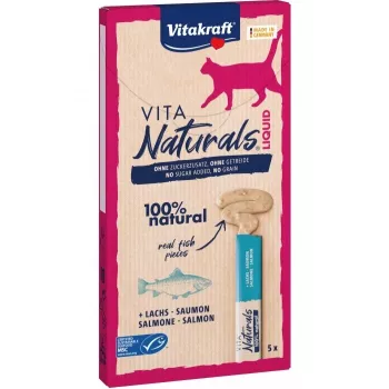 VITAKRAFT Vita Naturals Liquid Salmon - kaķu gardumi - 5 x 15g