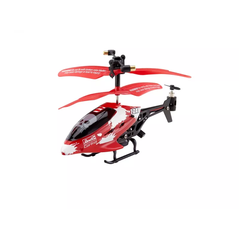 Helikopters RC Revell TOXI ar elektromotoru, LiPo 75 mAh, 15 g, balts/sarkans/melns