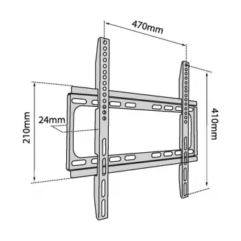 TV sienas kronšteins TB-450 līdz 65 collām 40kg max VESA 400x400