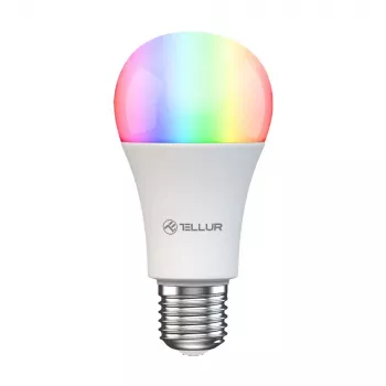 Viedā WiFi spuldze Tellur TLL331341 9W RGB Dimmer — WiFi RGB LED 9W, regulējama spilgtums