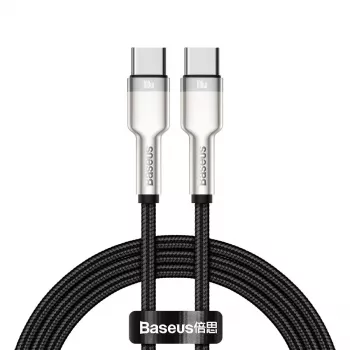 USB-C uz USB-C kabelis Baseus CATJK-C01, USB 3.2 Gen 1, 1 m, Melns