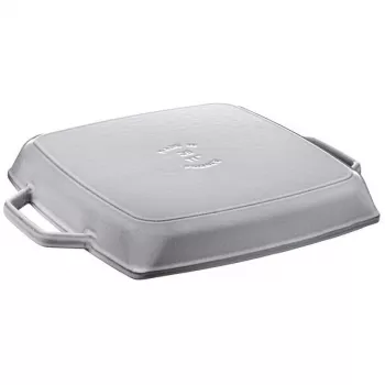 Grila panna Staub 40511-684-0 Kvadrātveida 28 cm, indukcijai piemērota, grafīta pelēka