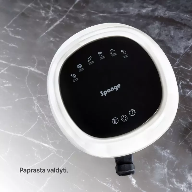 Fritētājs Sponge Air Fryer Stikla 4L Caurspīdīgs Dizains