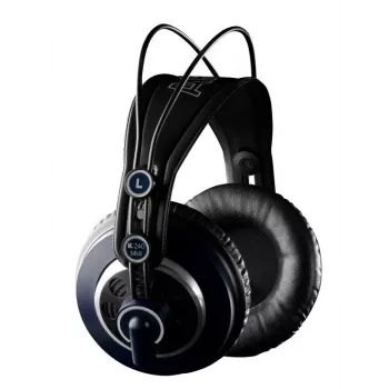 AKG K240 MKII - studijas austiņas, pāri ausīm, daļēji atvērtas