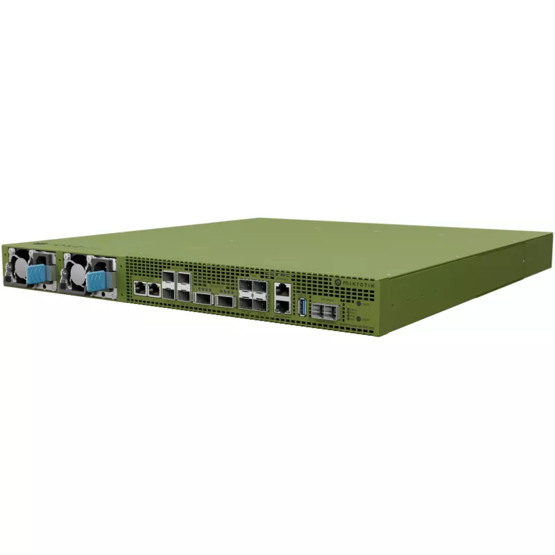 MikroTik ROSE datu serveris RDS2216-2XG-4S+4XS-2XQ, 2x 100G QSFP28, 4x 25G SFP28, 4x 10G SFP+, 2x 10G RJ45