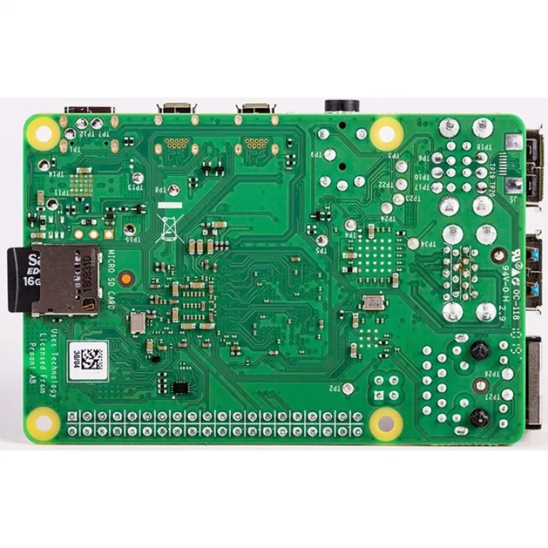 Raspberry Pi 4 Model B vienas plates dators, Broadcom BCM2711 1,5 GHz, 2 GB LPDDR4, zaļā krāsā