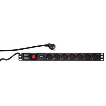 Pārsprieguma aizsargs LogiLink PDU7C01 Melns 7 AC kontaktligzdas 230 V 2 m