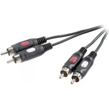 SpeaKa Professional RCA Audio Savienojuma Kabelis [2x RCA-Spalva - 2x RCA-Spalva] 1.50 m Melns (SP-7869764)