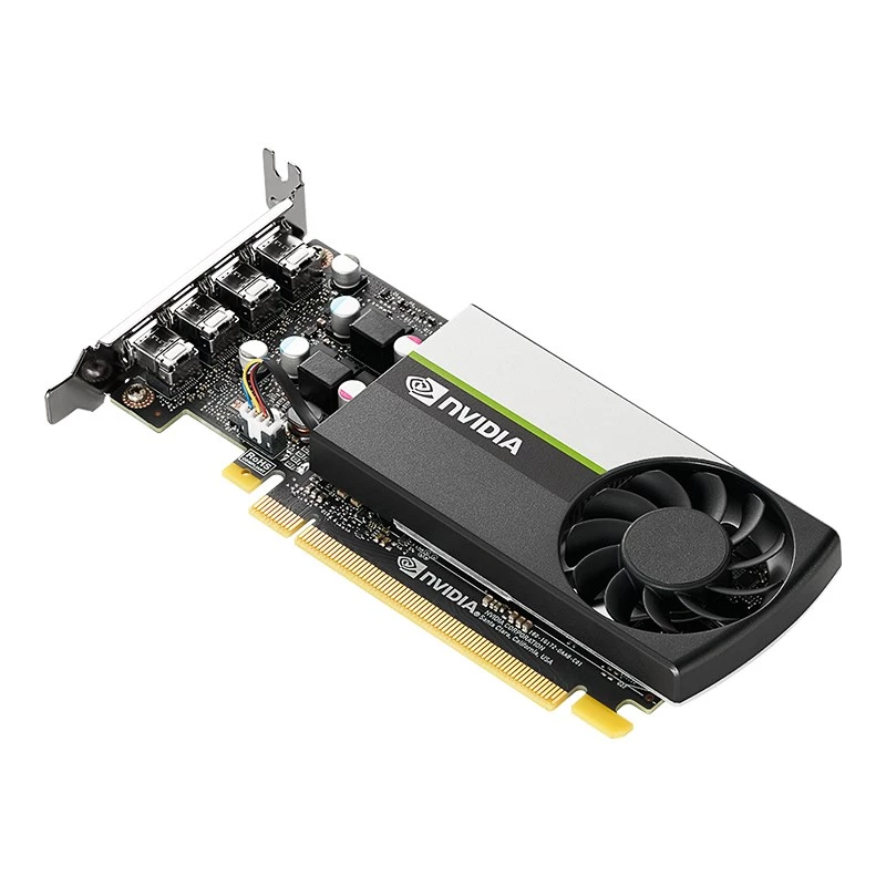 PNY NVIDIA T1000 4GB GDDR6 zema profila videokarte, 4x Mini DisplayPort (VCNT1000-SB)