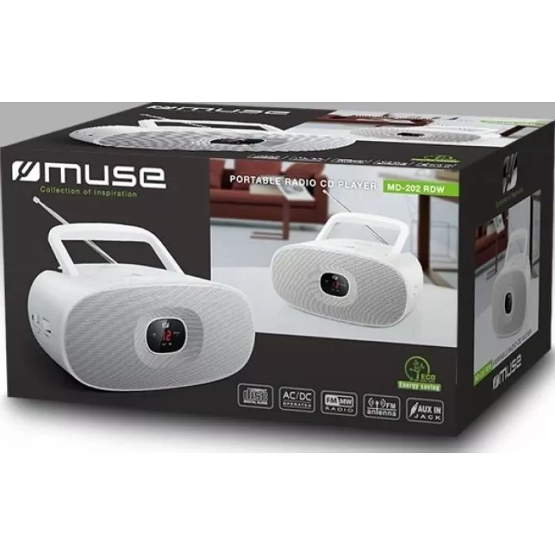 Portatīvais CD atskaņotājs Muse MD-202 Balts