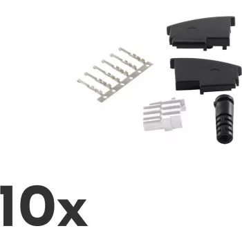 Vadu savienotājs ShiverPeaks BS72020-SET10 TAE N Melns (10 gab.)