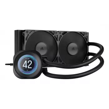 Šķidruma dzesēšanas sistēma Corsair Nautilus 240 RS LCD 12 cm Melna