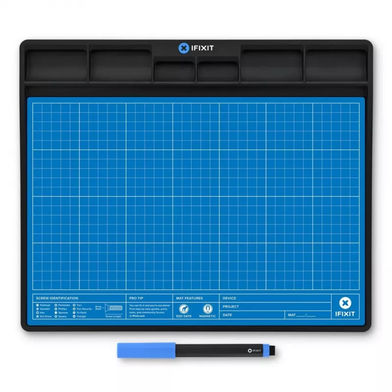 Magnētiskais paklājiņš iFixit FixMat 1 300x250 mm ar pildspalvu
