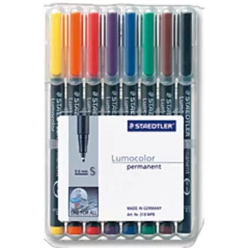 Permanentais marķieris Staedtler 313 WP8 8 krāsas – Melns, Zils, Brūns, Zaļš, Oranžs, Sarkans, Violeti, Dzeltens