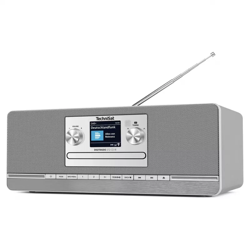 TechniSat DIGITRADIO 372 CD IR interneta, analogā un digitālā radio, antracīts/sudrabs