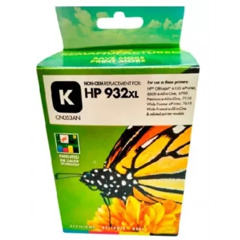 Saderīga kasetne Static-Control Hewlett-Packard 932XL CN053AE 100ml Melna
