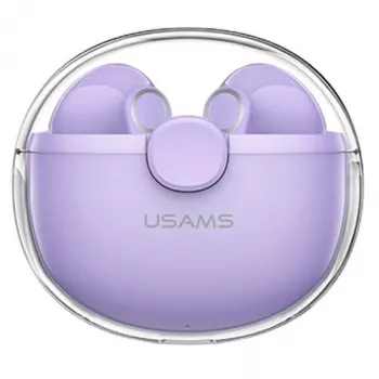 USAMS Bluetooth 5.1 TWS Ausu Austiņas ar Skārienjutīgu Vadību, Ūdensizturīgas Sporta Atskaņotāji, Trokšņu Samazināšana (Purpura)