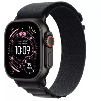 Viedpulkstenis Apple Watch Ultra 3 GPS + Cellular 49mm Melns Titāna Korpuss ar Melnu Alpine Clip Lielu