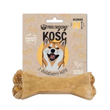 Suņu zobu kārums PAKA ZWIERZAKA Kauls ar kazu M 12 cm 55 g