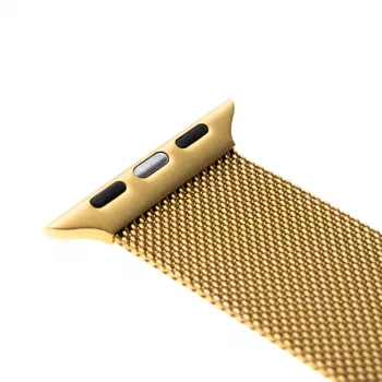 Metāla sieta nomaiņas siksniņa FIXED FIXMEST-434-GD Apple Watch 42/44/45/46/49 mm, zelta krāsā