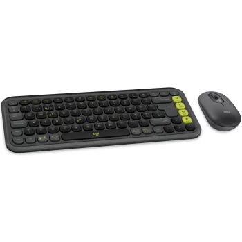 Logitech POP ICON COMBO Swiss, Grafit/Zaļš, Bluetooth, 920-013275
