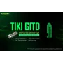 Atslēgu piekariņa lukturītis Nitecore TIKI GITD Grey — USB uzlādējams, 1 lm, 55 mm, 12 g, IP66