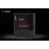 PC korpuss SAVIO Noctis Flow — Cube Mini-ITX/Micro-ATX/ATX, 3x120mm priekšā, 1x120mm aizmugurē, 2x3.5 collu + 3x2.5 collu sloti, rūdīts stikls