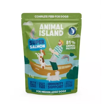 ANIMAL ISLAND Salmon - sausā barība suņiem - 1kg