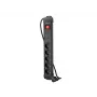Lanberg SP1-05F-0300-BK Pagarinātājs 3 m 5 AC kontaktligzdas Iekštelpām Melns