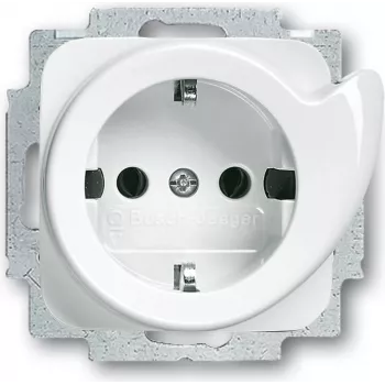 BUSCH JAEGER 2011-0-2605 - CEE 7/3 kontaktligzda - 2P+E - Balta - 250 V - 16 A - 71 mm