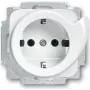 BUSCH JAEGER 2011-0-2605 - CEE 7/3 kontaktligzda - 2P+E - Balta - 250 V - 16 A - 71 mm