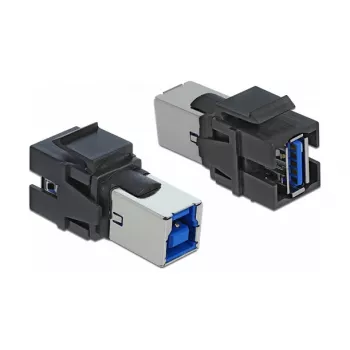 Keystone modulis DeLOCK 86395 Plakans Melns USB A