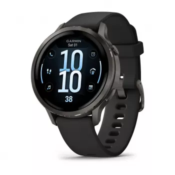 Garmin Venu 4 41 mm AMOLED viedpulkstenis, 3.05 cm (1.2 inch) 390x390 pikseļi, melns, Wi-Fi, GPS